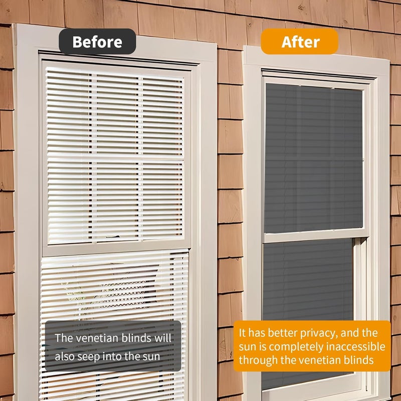 AURILOFT No Tools No Drill Cordless Mini Blinds 32" Wx 48" H, 1" L-Shaped Blades, Horizontal Vinyl Blinds for Indoor Windows, White - Image 3